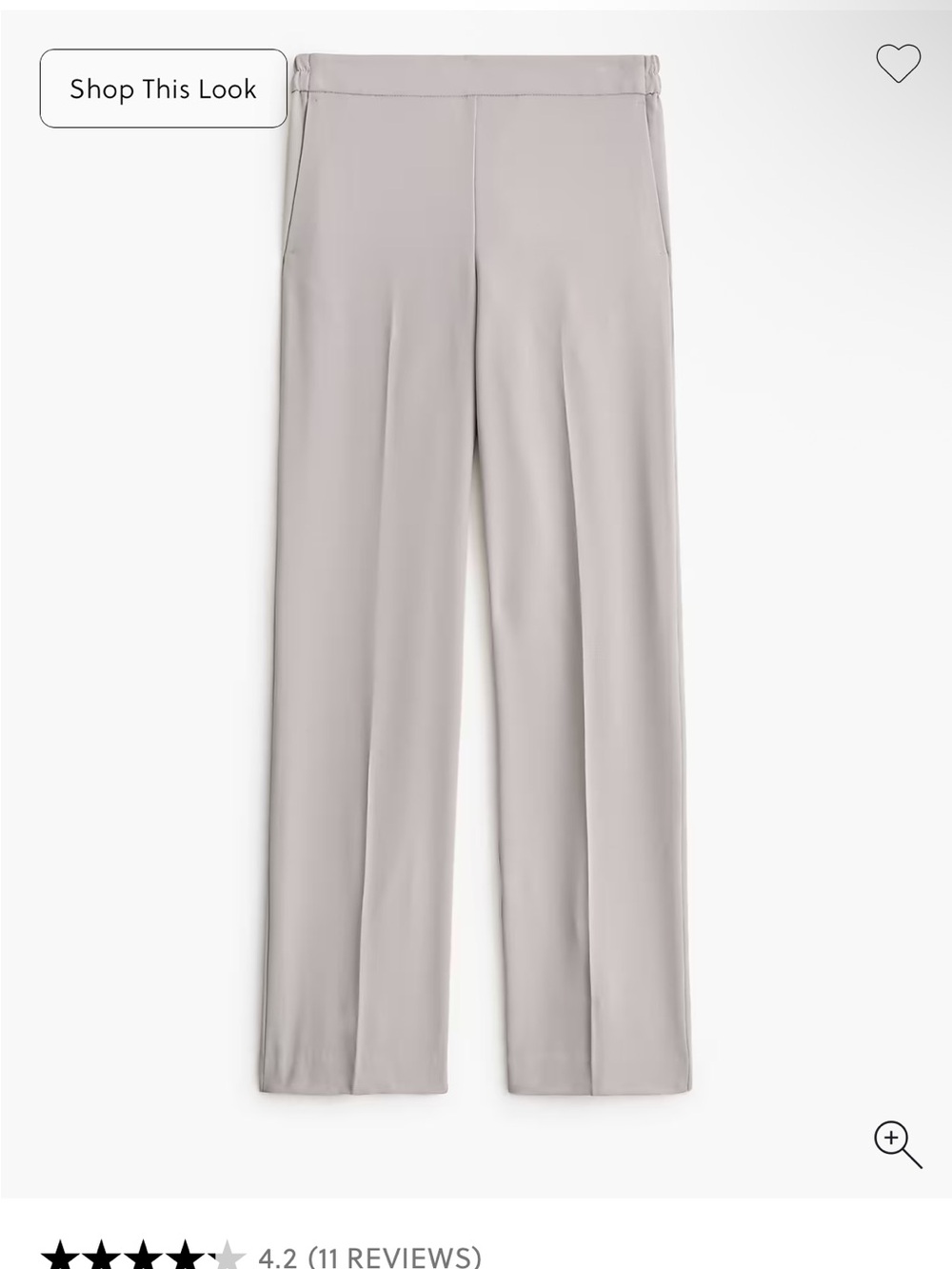 J. Crew Factory Light Gray Wide-Leg Pull-On Trousers petite. New with tag!